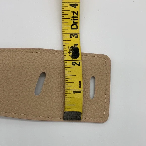 NWT Tan Wrap Coat Belt Vegan Leather O/S - Picture 8 of 10